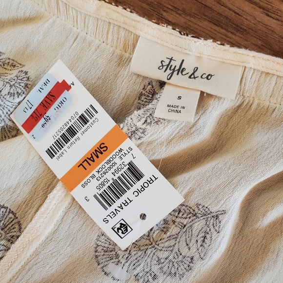 NEW Style & Co Size Small Tropical Travels Cardigan - Picture 4 of 5